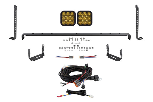 SS5 Stealth-Kühlergrill-LED-2-Pod-Kit für 2014-2023 Toyota 4Runner, Pro Yellow Driving Diode Dynamics