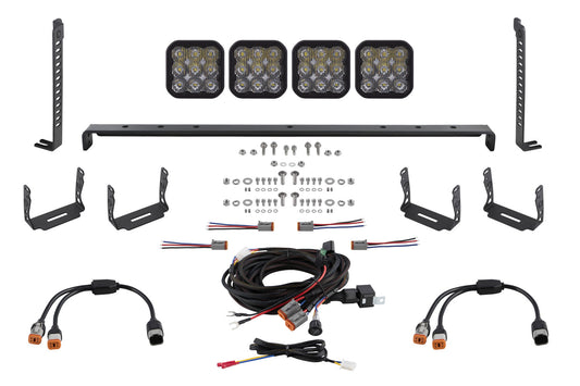 SS5 Stealth-Kühlergrill-LED-4-Pod-Kit für 2014-2023 Toyota 4Runner, Sport White Driving Diode Dynamics