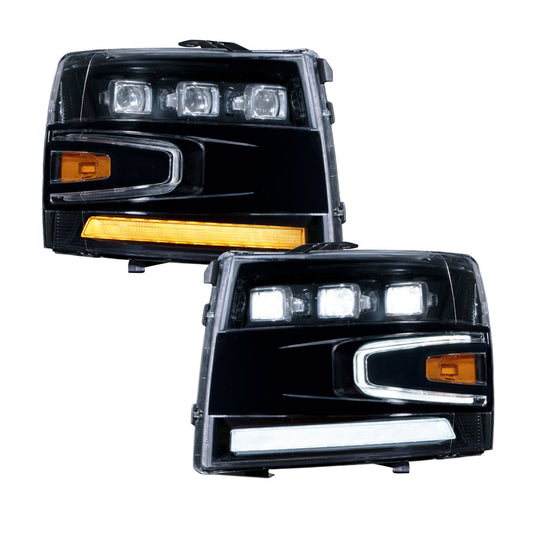 2007-2013 Chevrolet Silverado LED Projector Headlights Pair Form Lighting