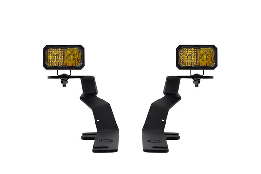 Stage Series 2 Inch LED Ditch Light Kit for 2015-2020 Ford F-150, Sport Yellow Combo