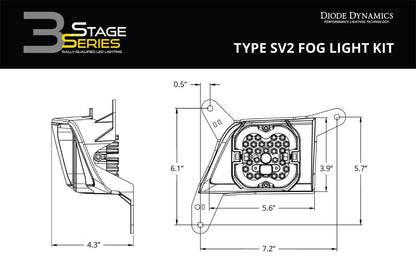 SS3 LED Fog Light Kit for 2020-2023 Chevrolet Silverado HD