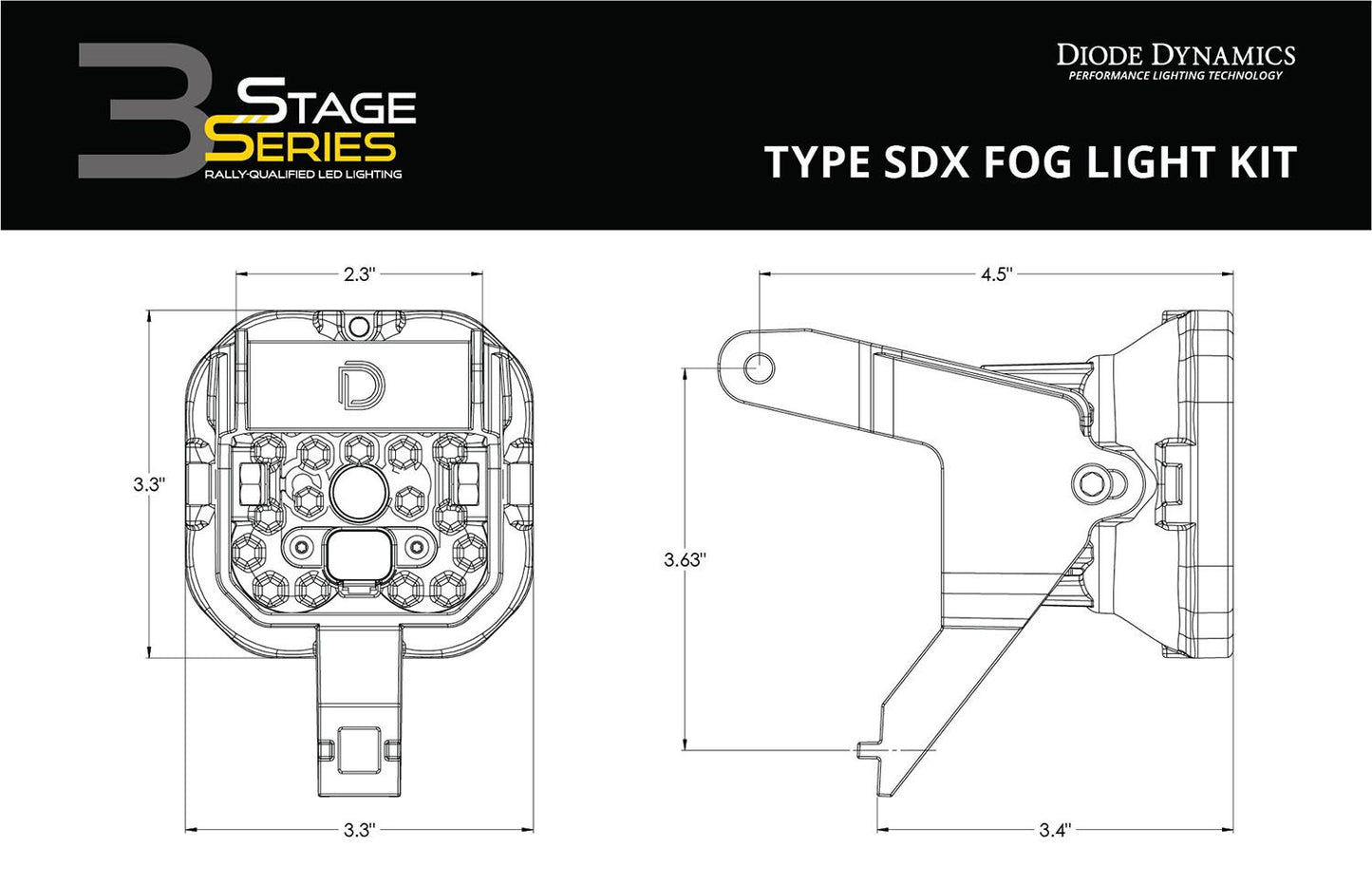 SS3 LED Fog Light Kit for 1999-2010 Ford Super Duty