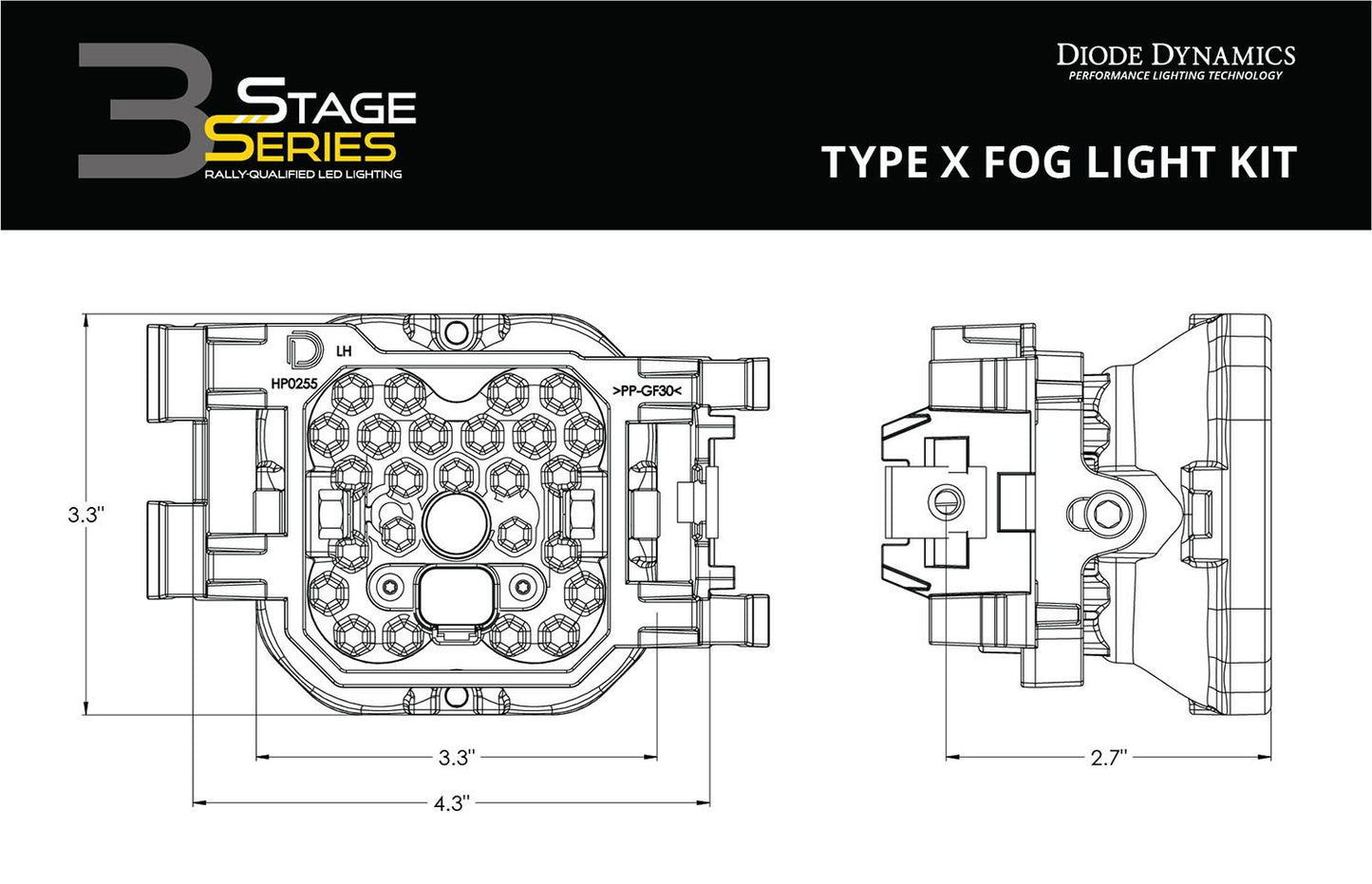 SS3 LED-Nebelscheinwerfer-Kit für Subaru Legacy 2008–2009 