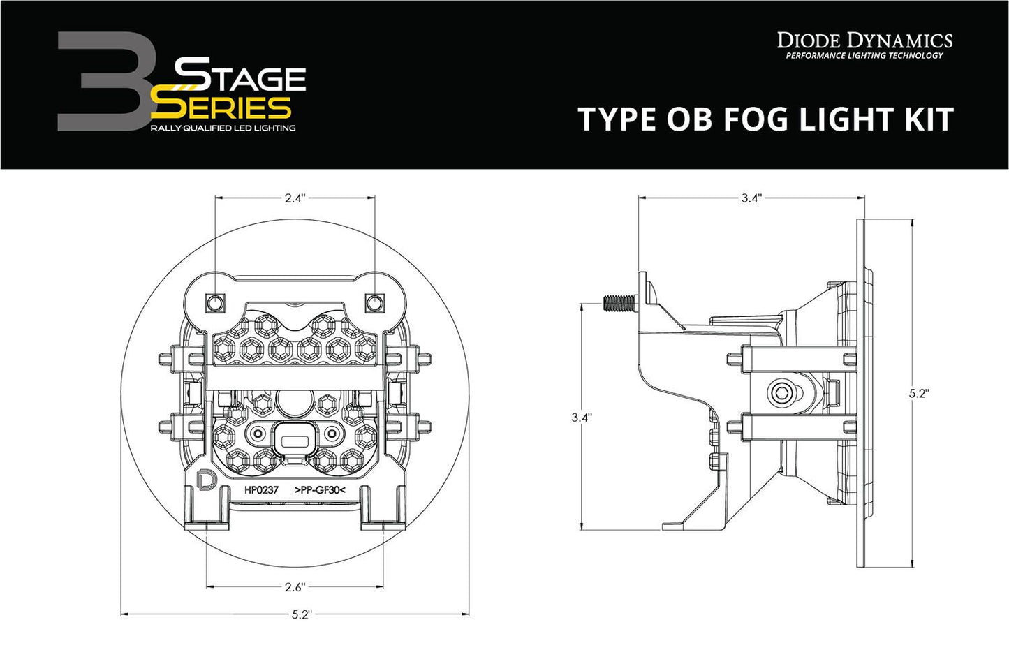 SS3 LED Fog Light Kit for 2005-2009 Subaru Outback